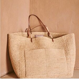 Sézane Gaby Raffia Tote